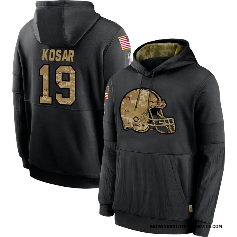 Limited Men's Bernie Kosar Camo Jersey - #19 Football Cleveland Browns 2018  Salute to Service