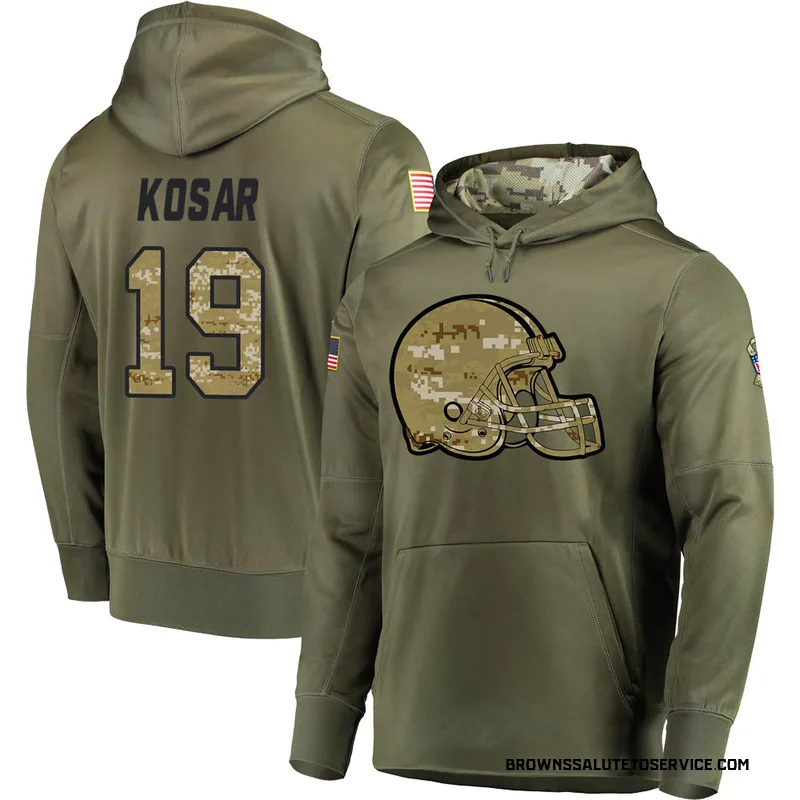 Limited Women's Bernie Kosar Camo Jersey - #19 Football Cleveland Browns  2018 Salute to Service Size S