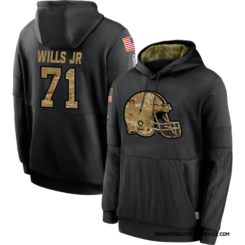 Olive Women's Jedrick Wills Jr. Cleveland Browns Limited 2022 Salute To  Service Jersey